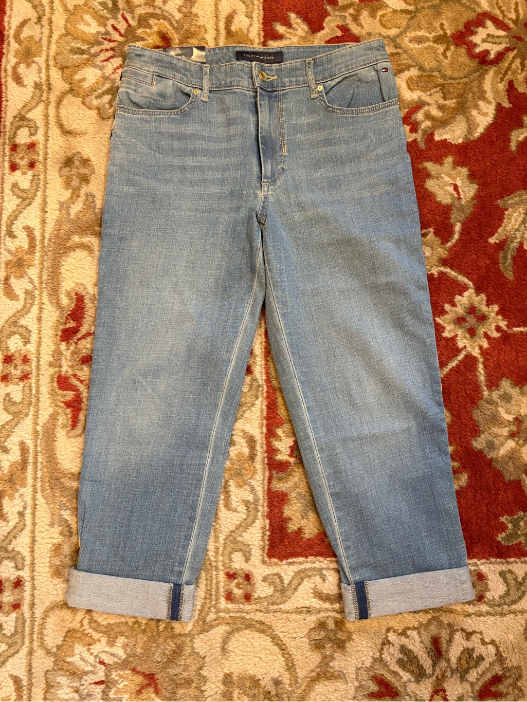 Tommy Hilfiger Boyfriend Fit Jeans With Ribbon Stripe - Brand New With Tags